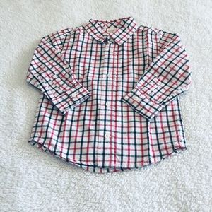 ❤️3 for $15❤️ Bottom Down striped shirt size 18-24